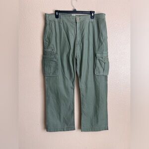 Finish Line Athletics 365 Green Utility Wide Leg Cargo Baggy Skater Pants sz 38